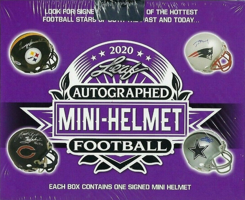 2020 leaf football helmet 2020 Leaf Autographed Mini Helmet Football Hobby Box