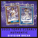 2022 Topps Clearly Authentic Random Division Break (1 Division)