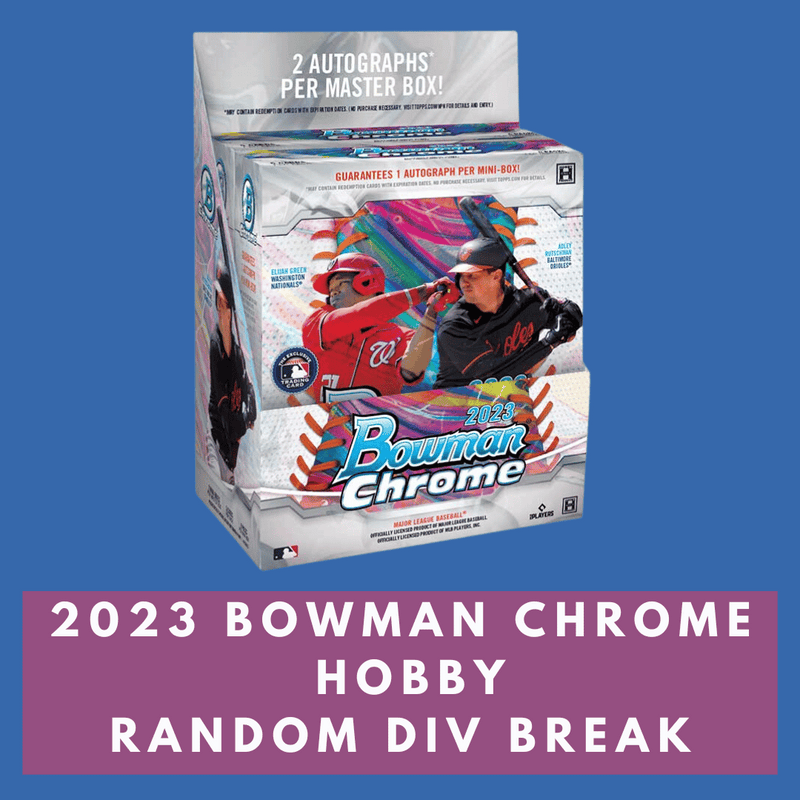 Bowman Chrome Baseball 1 Hobby Box DIVISION Break (1 DIVISION)