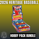 2026 Topps Heritage Hobby Pack Bundle ( 3 Packs)