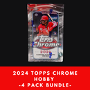 2024 Topps Chrome Hobby ( 4 Pack Bundle )