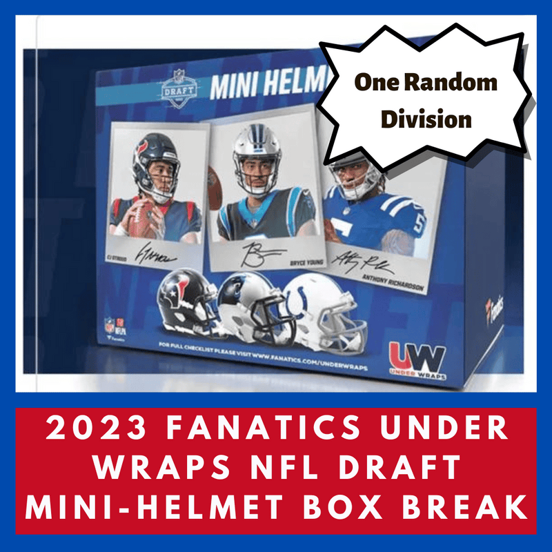 2023 Fanatics Under Wraps NFL Draft Mini-Helmet Division Break (1 Division)