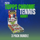 2024 Topps Chrome Tennis Hobby (3 Pack Bundle)