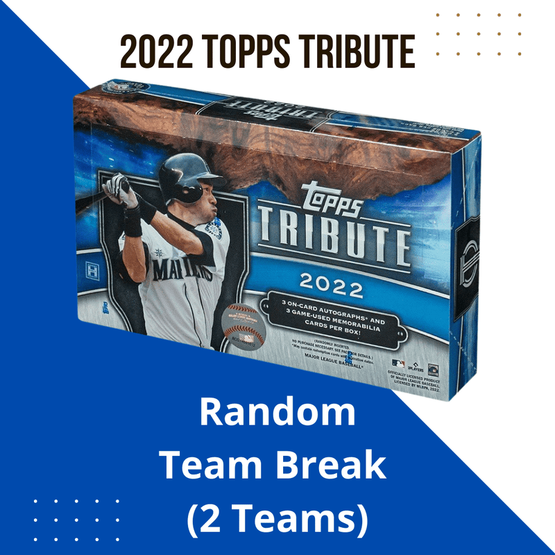 2022 Topps Tribute Baseball 1 Box Random Team Break (2 Teams)