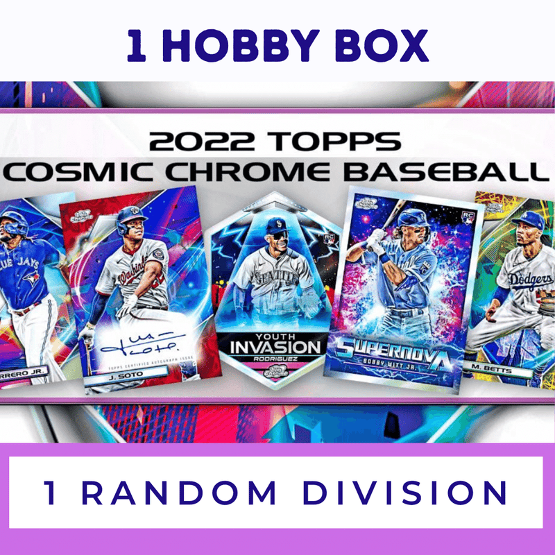 2022 Topps Cosmic Chrome Baseball 1 Hobby Box DIVISION BREAK (1 DIVISION)