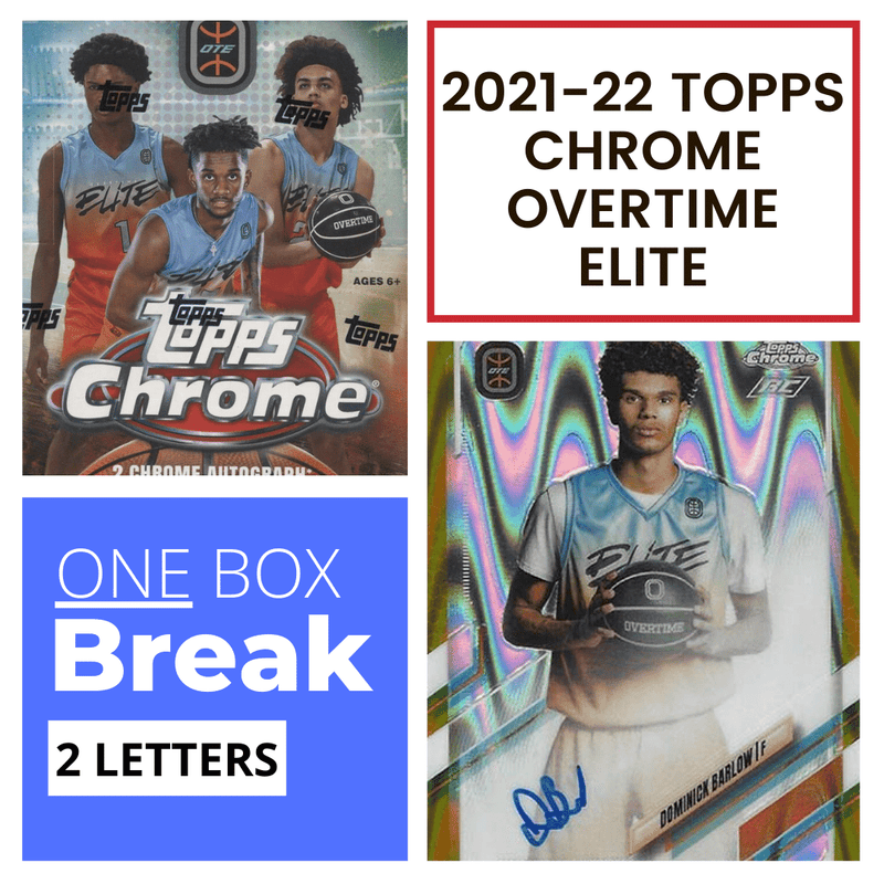 2021-22 Topps Inception Overtime Elite Basketball Hobby Box Letter Break (2 Letters)